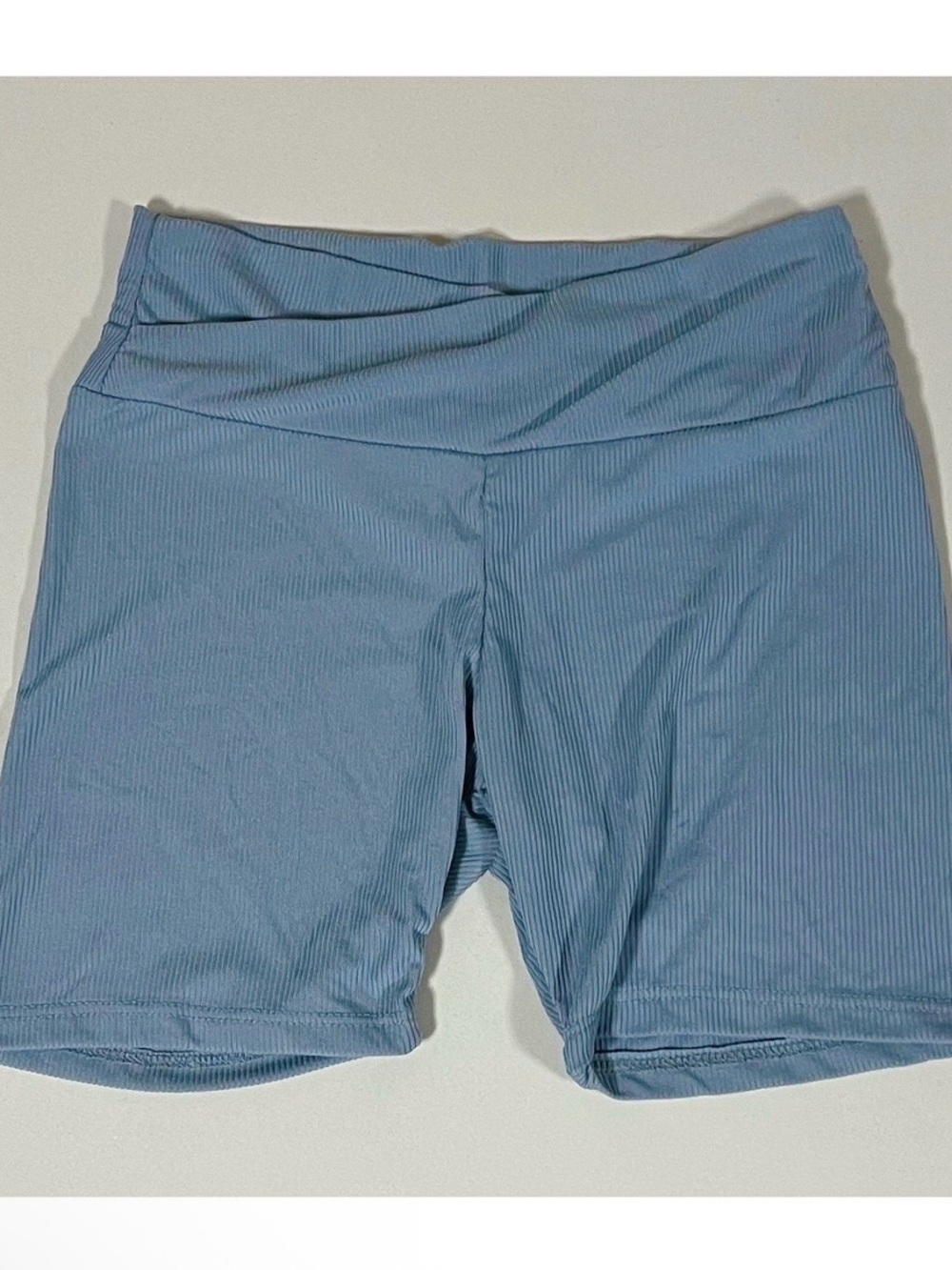 Sweet Blue Periwinkle Ribbed Bike Biker Shorts Bottoms Size M 🩵✨ #shorts #casual